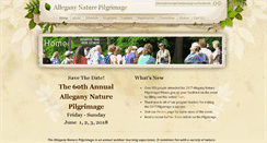 Desktop Screenshot of alleganynaturepilgrimage.com
