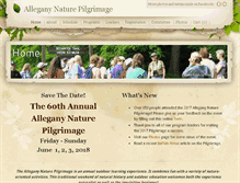 Tablet Screenshot of alleganynaturepilgrimage.com